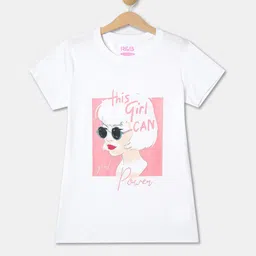 R&B Girls Graphic Printed Cotton T-shirt-picture-24