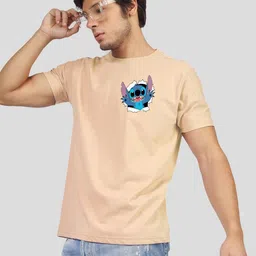 Greylongg Men Graphic Printed Round Neck Cotton T-shirt-picture-28