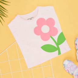 Pantaloons Junior Girls Floral Printed Cotton Boxy T-shirt-picture-41