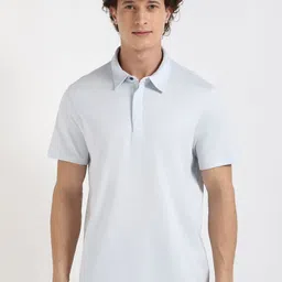 Calvin Klein Jeans Men Solid Polo Collar Cotton T-shirt-picture-13