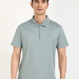 Calvin Klein Jeans Men Solid Polo Collar Cotton T-shirt image 1