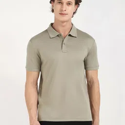Calvin Klein Jeans Men Solid Polo Collar Cotton T-shirt image 1