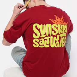 Mast & Harbour Typography Printed Pure Cotton Oversized T-Shirt-picture-21