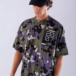 The Indian Garage Co Men Camouflage Dyed Pockets T-shirt image 1