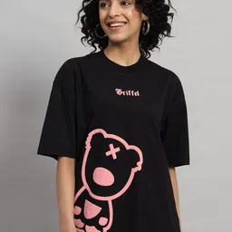 GRIFFEL Graphic Printed Oversized Cotton T-shirt-picture-10