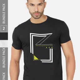 CHOZI Pack of 2 Graphic Printed Cotton T-shirt-picture-21