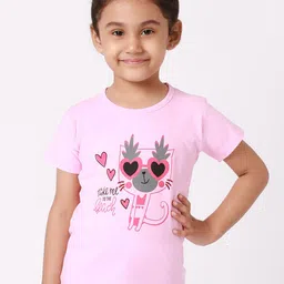 BAESD Girls Conversational Printed Cotton T-shirt-image-24