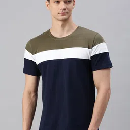 Urban Dog Colourblocked Casual Cotton T-shirt-picture-40