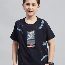 Monte Carlo Boys Graphic Printed Round Neck Cotton T-shirt-picture-30