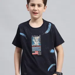 Monte Carlo Boys Graphic Printed Round Neck Cotton T-shirt-picture-32