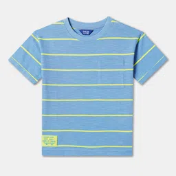 R&B Boys Striped Round Neck Cotton Relaxed Fit T-shirt-picture-22