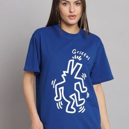 GRIFFEL Graphic Printed Drop-Shoulder Sleeves Cotton Oversized T-shirt-picture-45
