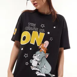 Bewakoof Heavy Duty Women Printed Extended Sleeves T-shirt-image-41