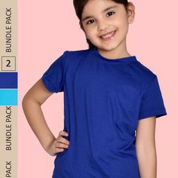 NUSYL Girls Pack Of 2 Round Neck T-shirt-picture-25