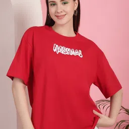 Fabflee Women Typography Extended Sleeves T-shirt-image-37