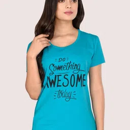 StyleAOne Typography Printed Cotton T-shirt-image-48