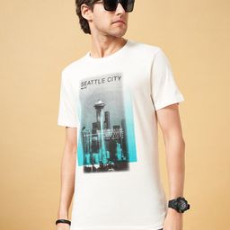 SF JEANS by Pantaloons Graphic Printed Pure Cotton Slim Fit T-shirt-picture-8