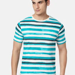 Urban Ranger by pantaloons Men Striped Slim Fit T-shirt-picture-10