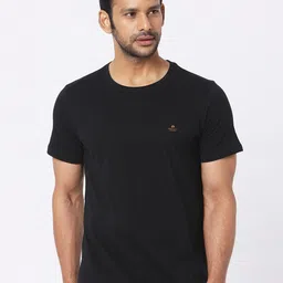 MERCHANT MARINE Men Black Applique Pure Cotton Outdoor T-shirt-picture-27
