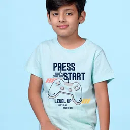 NUSYL Boys Typography Printed Round Neck T-shirt-picture-57