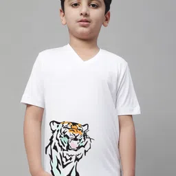 Friskers Boys Graphic Printed V-Neck Slim Fit Pure Cotton T-shirt-picture-17