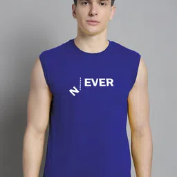 FBAR Typography Printed Sleeveless Slim Fit Pure Cotton T-shirt-picture-44
