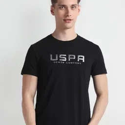 U.S. Polo Assn. Denim Co. Short Sleeves Cotton Typography Printed Applique Slim Fit T-shirt-picture-26