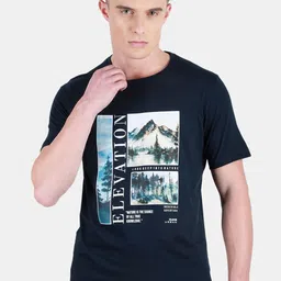 Duke Graphic Printed Round Neck Short Sleeves Cotton Slim Fit T-shirt-image-58
