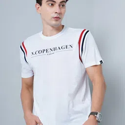 PAUL STREET Typography Printed Bio Finish Slim Fit Pure Cotton T-shirt-picture-25
