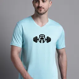 Friskers Men Printed V-Neck Slim Fit T-shirt-image-5