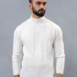 JADE BLUE Men Solid Turtle Neck Pure Cotton Sweatshirt-picture-11
