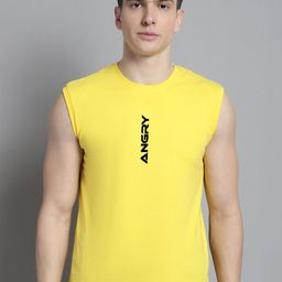 FBAR Typography Printed Sleeveless Slim Fit Pure Cotton T-shirt-picture-39