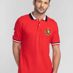 GIORDANO Polo Collar Cotton Slim Fit T-shirt image 1