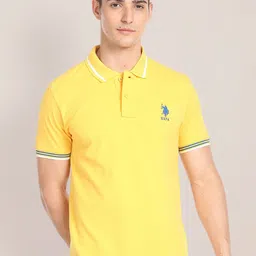 U.S. Polo Assn. Polo Collar Slim Fit Pure Cotton T-shirt image 1