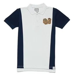 Gini and Jony Boys Polo Collar Short Sleeves Typography Colourblocked Cotton T-shirt-picture-10