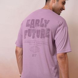 LOCOMOTIVE Round Neck Half Sleeve Oversized T-shirt-picture-30
