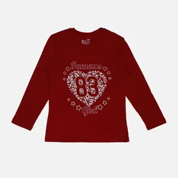 Bodycare Girls Typography Printed V-Neck Cotton T-shirt-picture-36