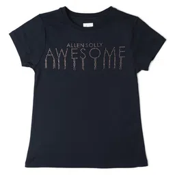 Allen Solly Junior Girls Typography Printed V-Neck T-shirt-image-73