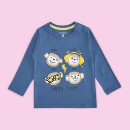 Pantaloons Baby Boys Navy Blue Printed Long Sleeves T-shirt-picture-49