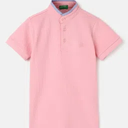 United Colors of Benetton Boys Mandarin Collar Cotton T-shirt-picture-48