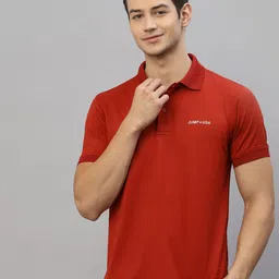 JUMP USA Men Rust Polo Collar Sports T-shirt-picture-15
