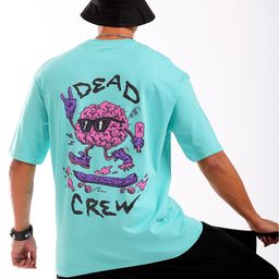 The Indian Garage Co Men Back Printed Round Neck Boxy Oversized T-shirt-picture-42