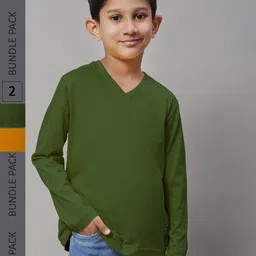 Friskers Boys Pack Of 2 V-Neck Pure Cotton Sports T-shirt-picture-21