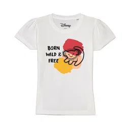 Disney by Wear Your Mind Girls White Lion King Printed T-shirt-picture-21