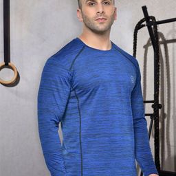 CHKOKKO Abstract Printed Round Neck Long Sleeves Raw Edge Sports T-shirt-picture-41