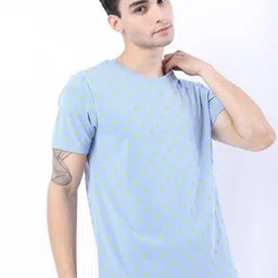 KETCH Men Blue Printed Slim Fit T-shirt-picture-52