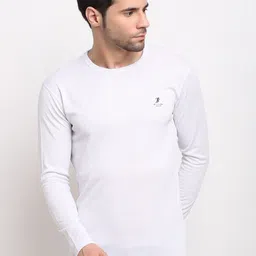 ARMISTO Men White Round Neck Solid Slim Fit Dri-Fit T-shirt-picture-21