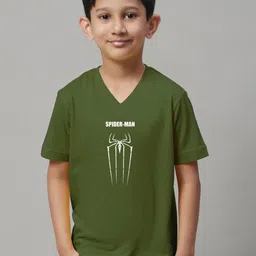 Friskers Boys Typography Printed V-Neck Slim Fit T-shirt-picture-55