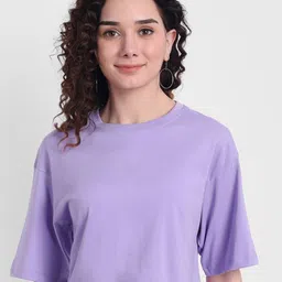 COLOR CAPITAL Drop Shoulder Sleeves Pure Cotton Crop Boxy T-shirt-picture-31