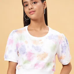 Coolsters by Pantaloons Girls Dyed Cropped T-Shirt-picture-35